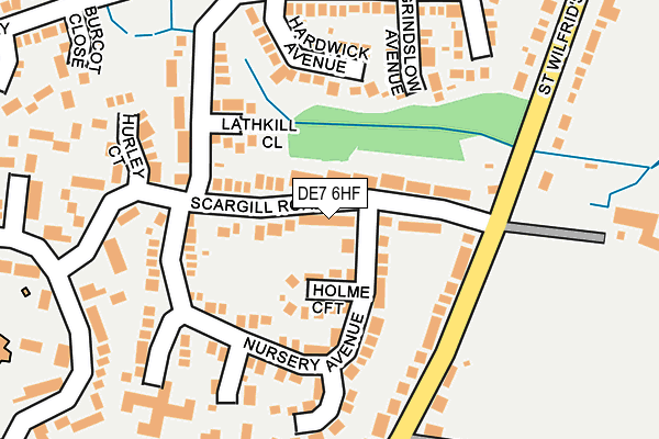 DE7 6HF map - OS OpenMap – Local (Ordnance Survey)