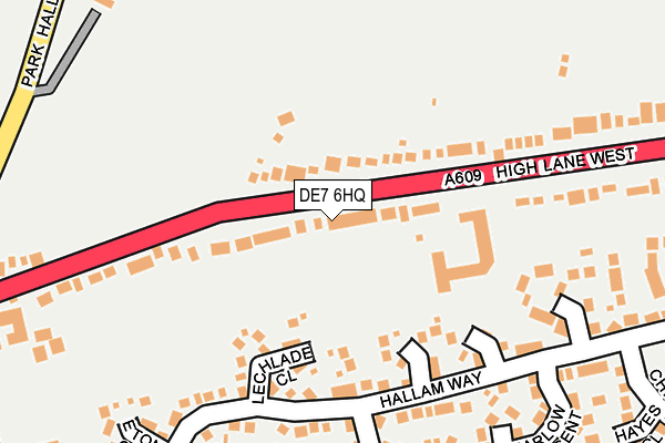 DE7 6HQ map - OS OpenMap – Local (Ordnance Survey)