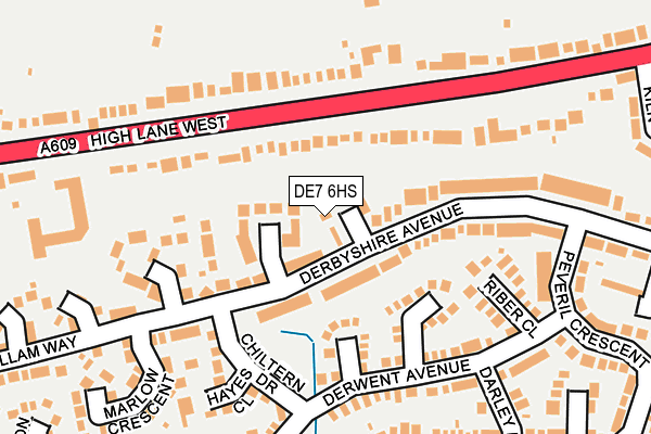 DE7 6HS map - OS OpenMap – Local (Ordnance Survey)