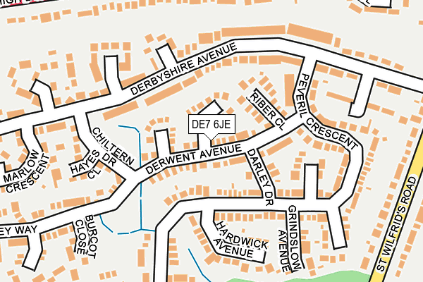 DE7 6JE map - OS OpenMap – Local (Ordnance Survey)