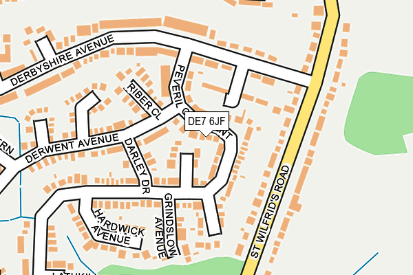 DE7 6JF map - OS OpenMap – Local (Ordnance Survey)