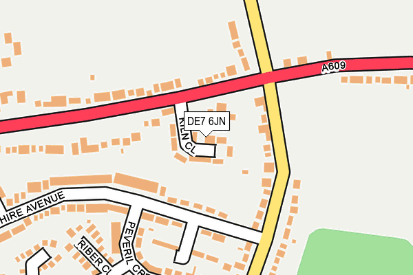 DE7 6JN map - OS OpenMap – Local (Ordnance Survey)