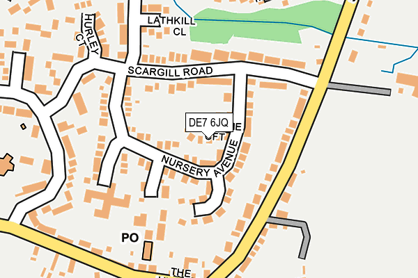 DE7 6JQ map - OS OpenMap – Local (Ordnance Survey)