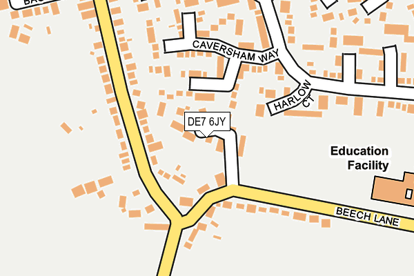 DE7 6JY map - OS OpenMap – Local (Ordnance Survey)