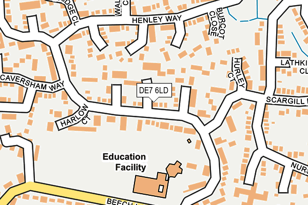 DE7 6LD map - OS OpenMap – Local (Ordnance Survey)