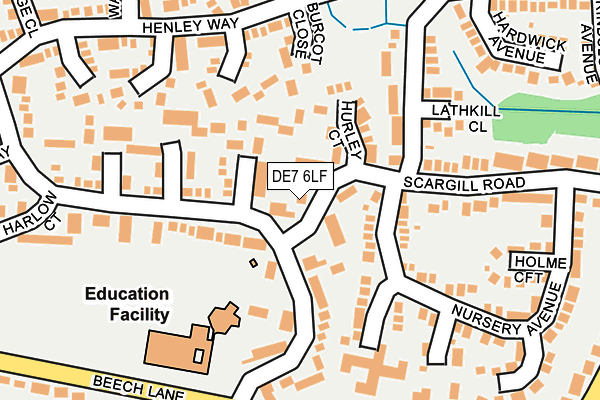 DE7 6LF map - OS OpenMap – Local (Ordnance Survey)