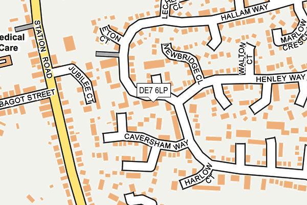 DE7 6LP map - OS OpenMap – Local (Ordnance Survey)