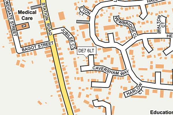 DE7 6LT map - OS OpenMap – Local (Ordnance Survey)