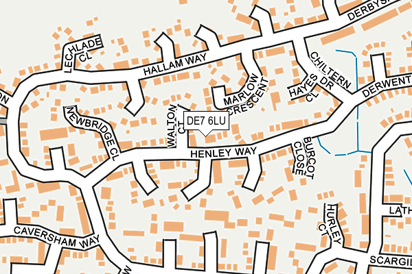DE7 6LU map - OS OpenMap – Local (Ordnance Survey)