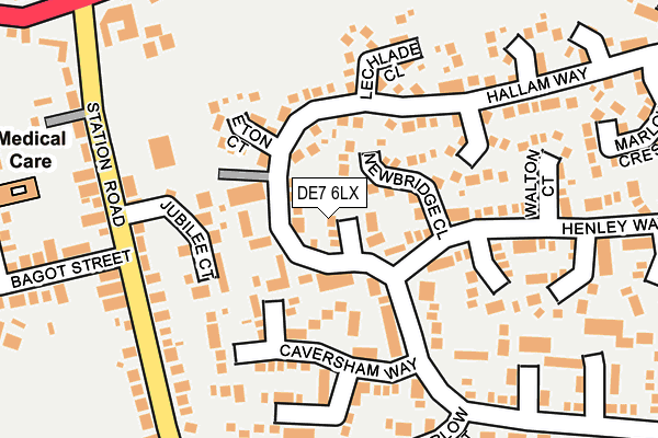 DE7 6LX map - OS OpenMap – Local (Ordnance Survey)