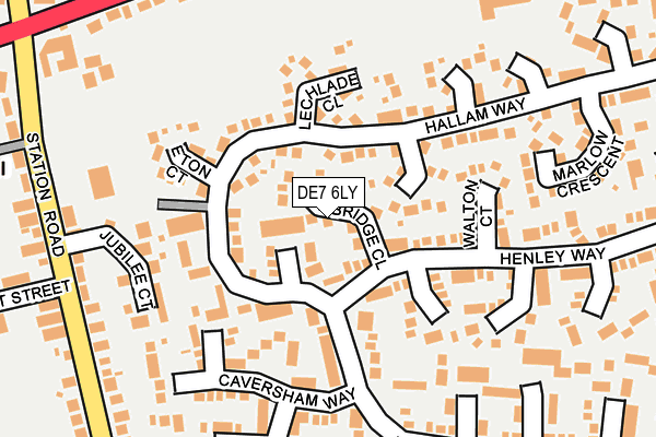 DE7 6LY map - OS OpenMap – Local (Ordnance Survey)