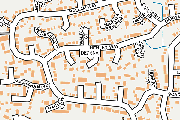 DE7 6NA map - OS OpenMap – Local (Ordnance Survey)