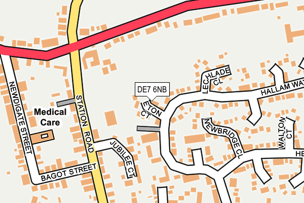 DE7 6NB map - OS OpenMap – Local (Ordnance Survey)