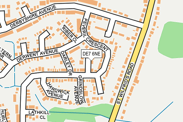 DE7 6NE map - OS OpenMap – Local (Ordnance Survey)