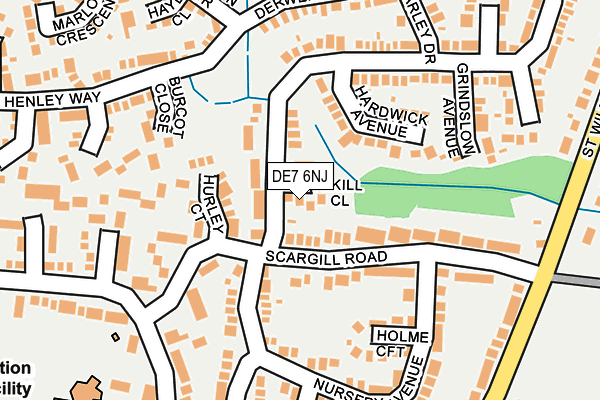DE7 6NJ map - OS OpenMap – Local (Ordnance Survey)