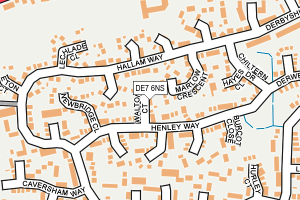 DE7 6NS map - OS OpenMap – Local (Ordnance Survey)