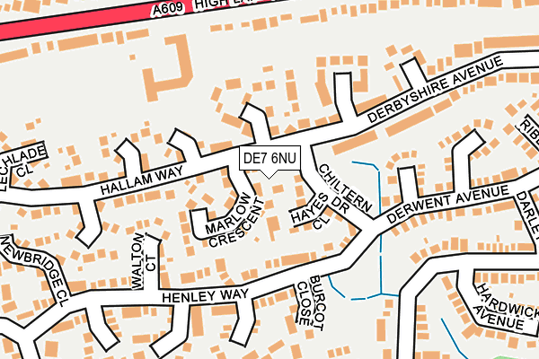 DE7 6NU map - OS OpenMap – Local (Ordnance Survey)