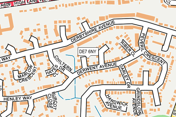 DE7 6NY map - OS OpenMap – Local (Ordnance Survey)