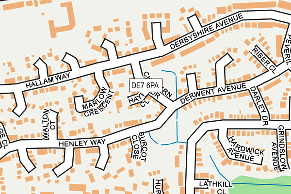 DE7 6PA map - OS OpenMap – Local (Ordnance Survey)