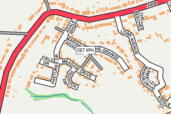 DE7 6PH map - OS OpenMap – Local (Ordnance Survey)