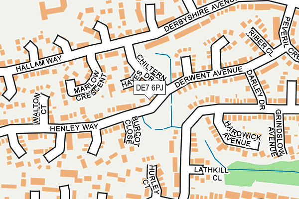 DE7 6PJ map - OS OpenMap – Local (Ordnance Survey)