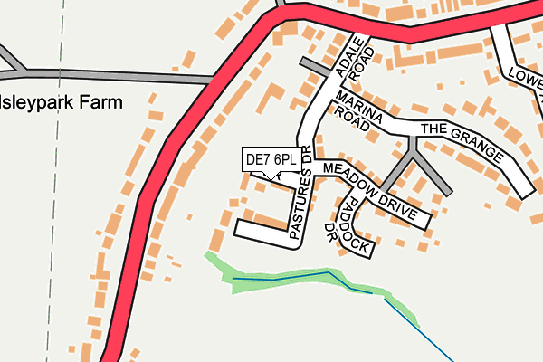 DE7 6PL map - OS OpenMap – Local (Ordnance Survey)