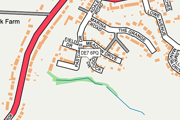 DE7 6PQ map - OS OpenMap – Local (Ordnance Survey)