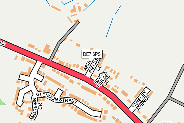 DE7 6PS map - OS OpenMap – Local (Ordnance Survey)