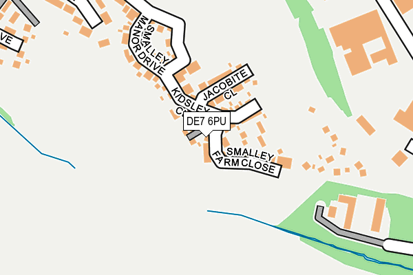 DE7 6PU map - OS OpenMap – Local (Ordnance Survey)