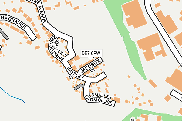 DE7 6PW map - OS OpenMap – Local (Ordnance Survey)