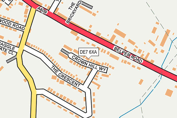 DE7 6XA map - OS OpenMap – Local (Ordnance Survey)