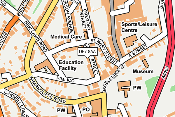 DE7 8AA map - OS OpenMap – Local (Ordnance Survey)