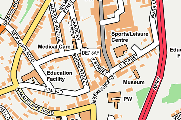 DE7 8AF map - OS OpenMap – Local (Ordnance Survey)