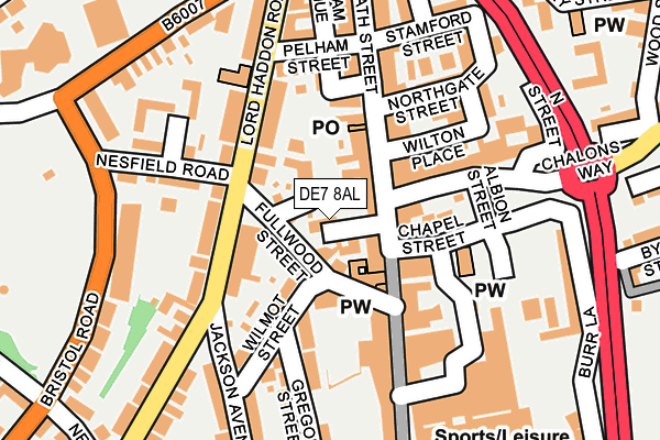 DE7 8AL map - OS OpenMap – Local (Ordnance Survey)