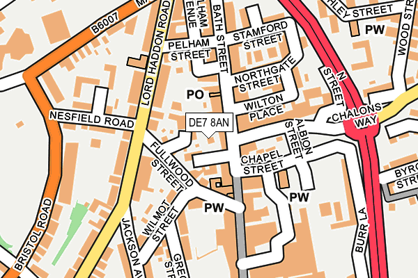 DE7 8AN map - OS OpenMap – Local (Ordnance Survey)