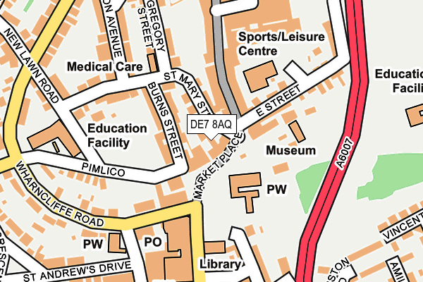 DE7 8AQ map - OS OpenMap – Local (Ordnance Survey)