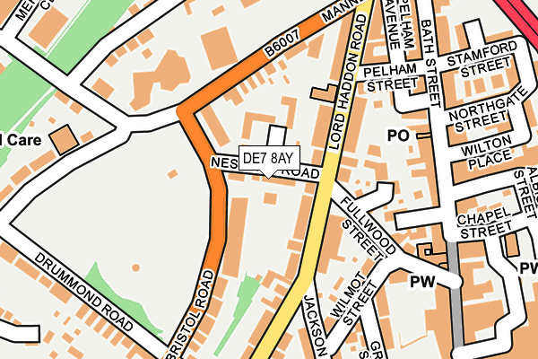DE7 8AY map - OS OpenMap – Local (Ordnance Survey)