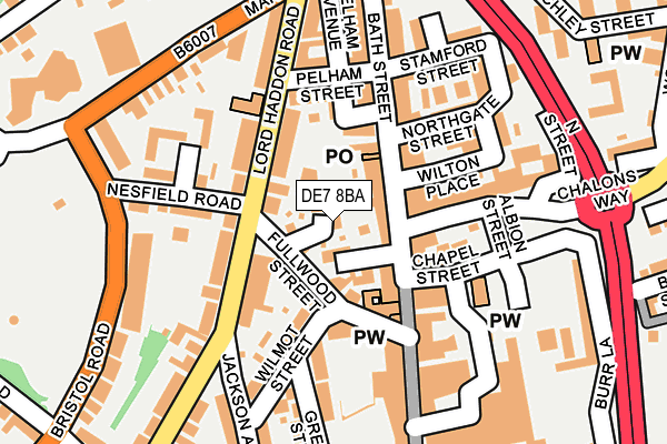 DE7 8BA map - OS OpenMap – Local (Ordnance Survey)
