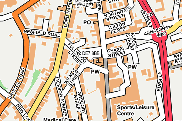 DE7 8BB map - OS OpenMap – Local (Ordnance Survey)