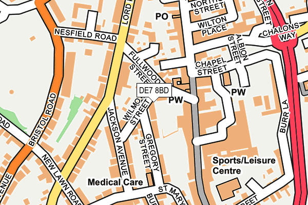 DE7 8BD map - OS OpenMap – Local (Ordnance Survey)