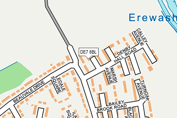 DE7 8BL map - OS OpenMap – Local (Ordnance Survey)