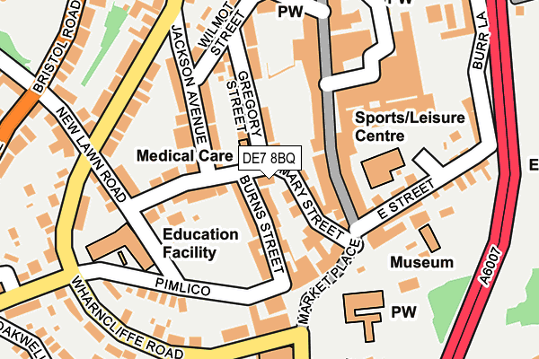 DE7 8BQ map - OS OpenMap – Local (Ordnance Survey)