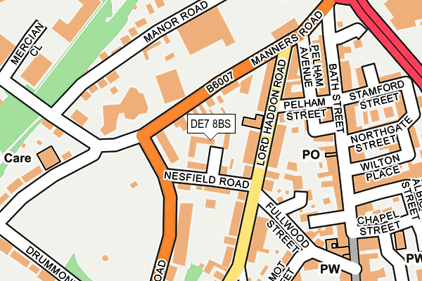 DE7 8BS map - OS OpenMap – Local (Ordnance Survey)