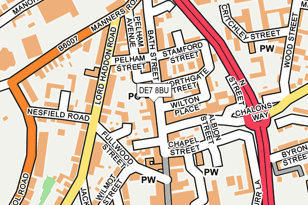 DE7 8BU map - OS OpenMap – Local (Ordnance Survey)