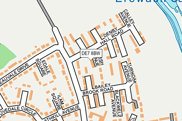 DE7 8BW map - OS OpenMap – Local (Ordnance Survey)