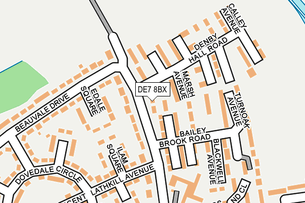 DE7 8BX map - OS OpenMap – Local (Ordnance Survey)