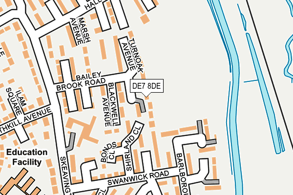 DE7 8DE map - OS OpenMap – Local (Ordnance Survey)