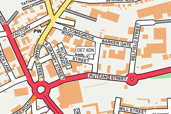 DE7 8DN map - OS OpenMap – Local (Ordnance Survey)