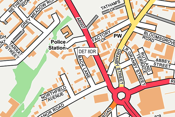 DE7 8DR map - OS OpenMap – Local (Ordnance Survey)