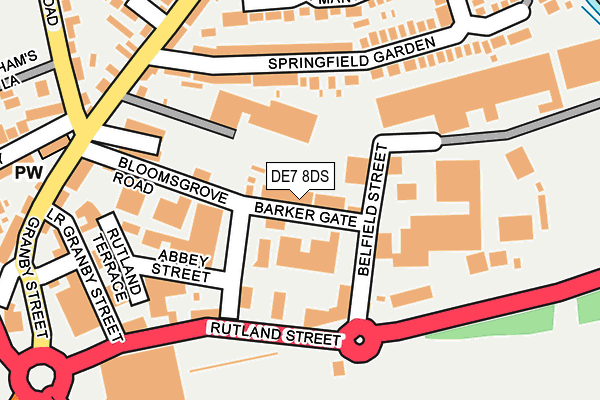 DE7 8DS map - OS OpenMap – Local (Ordnance Survey)